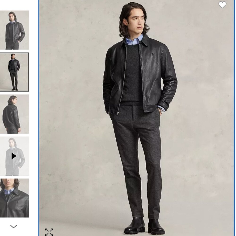 Vintage 90s Banana Republic Men Black Leather Jacket Bomber Sport Coat Moto Soft